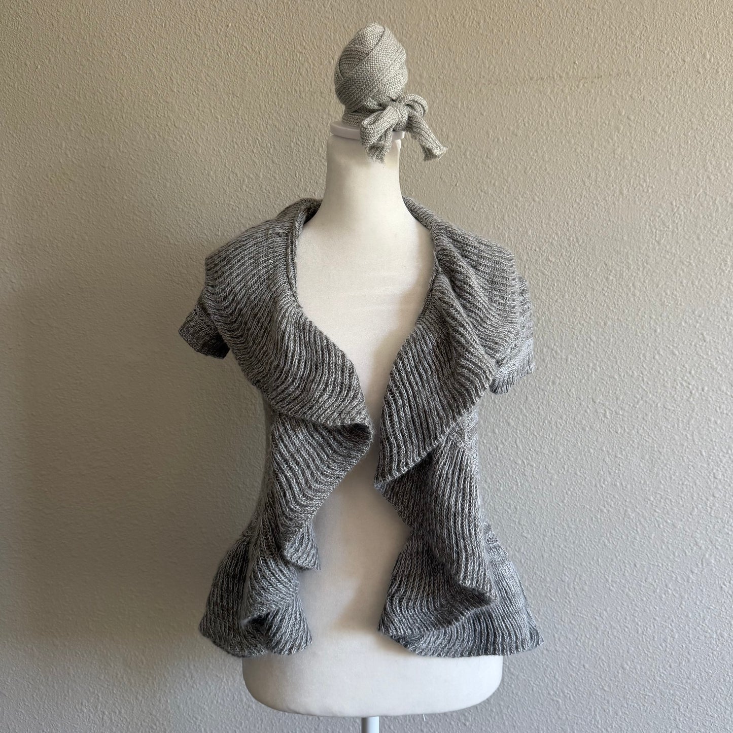 Grey Fairy ruffle cardigan
