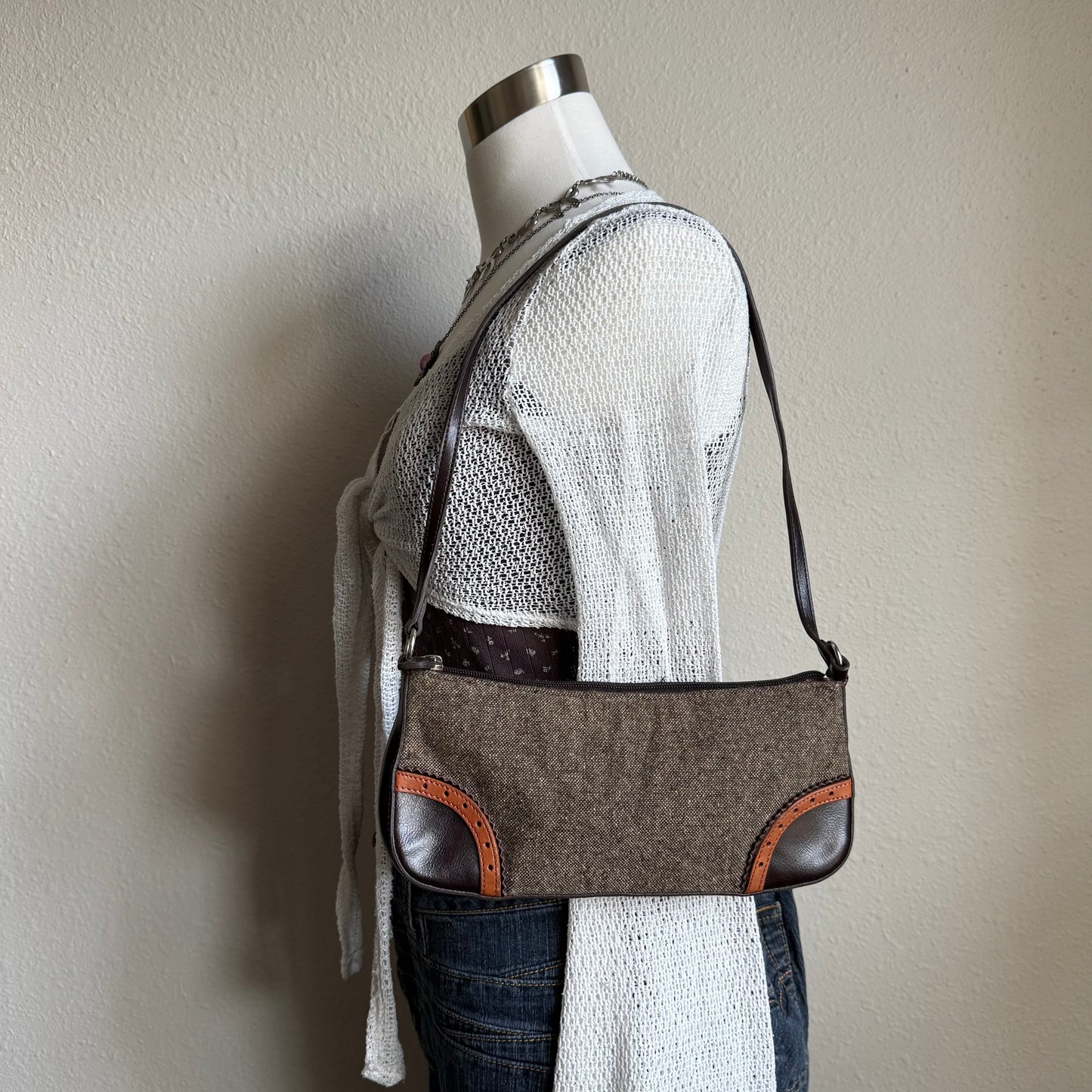 Express brown shoulder bag