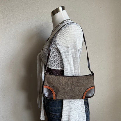 Express brown shoulder bag