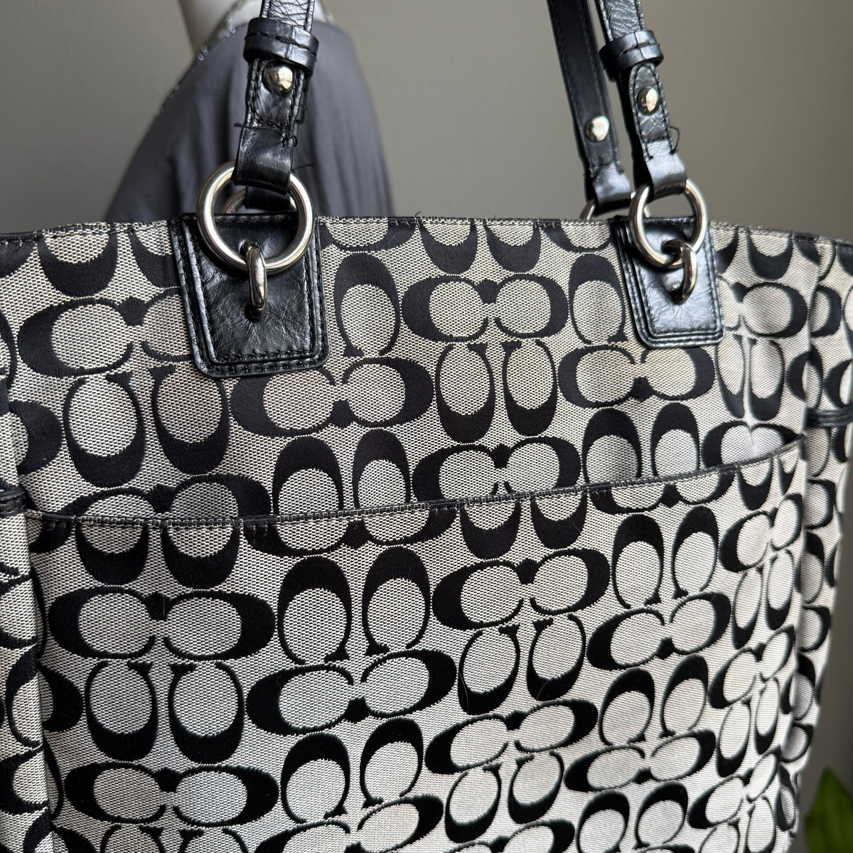 2000s coach signature canvas bag