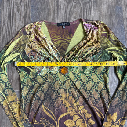 Whimsy grunge green top