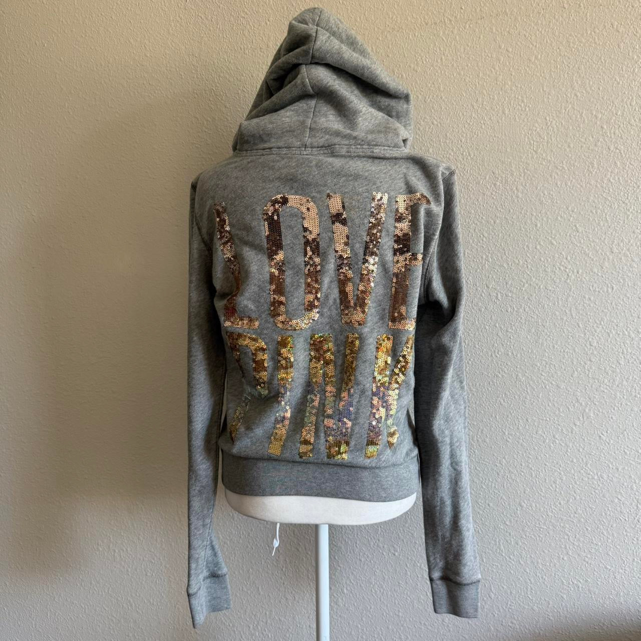 Love Pink sequin zip up