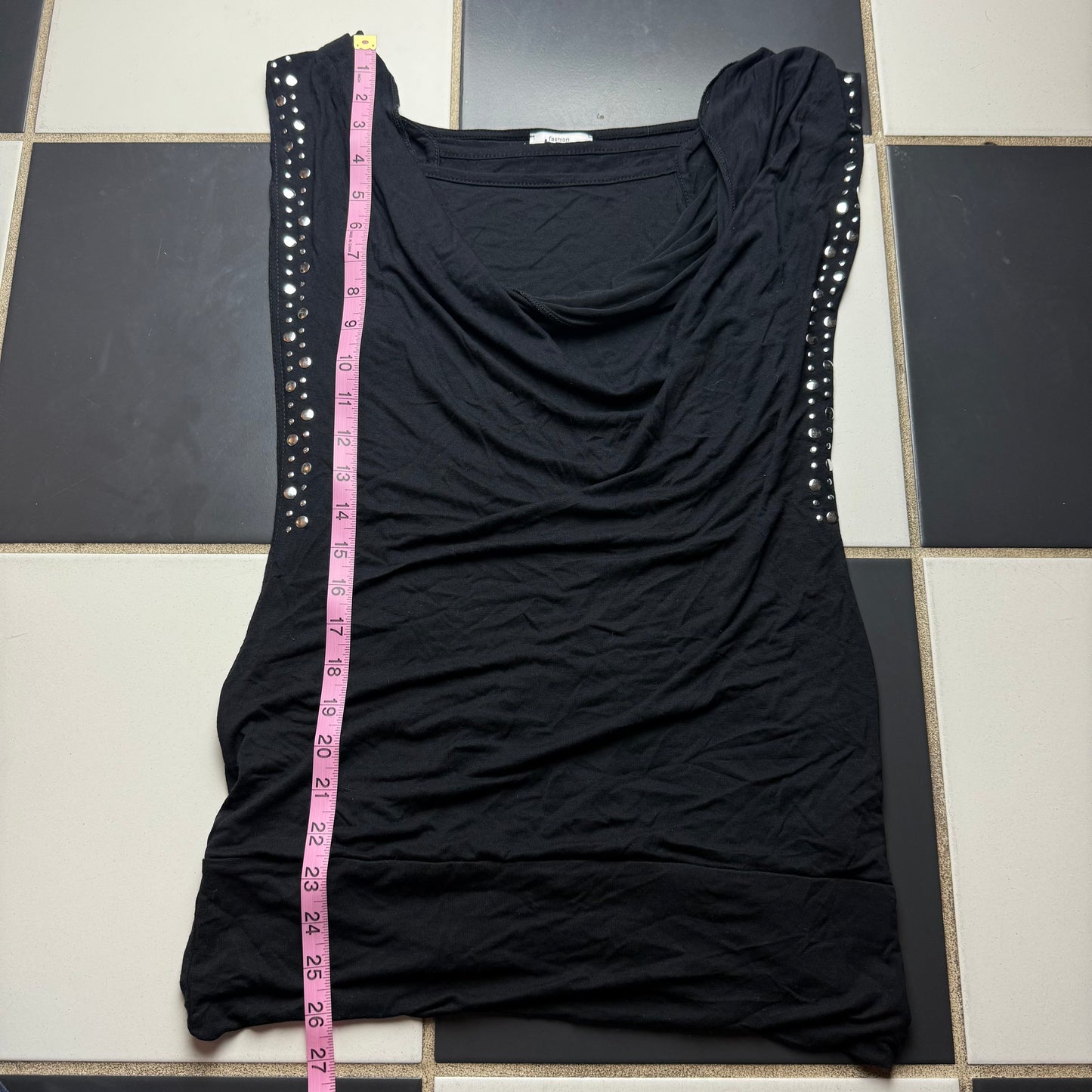 Indie black studded blouse