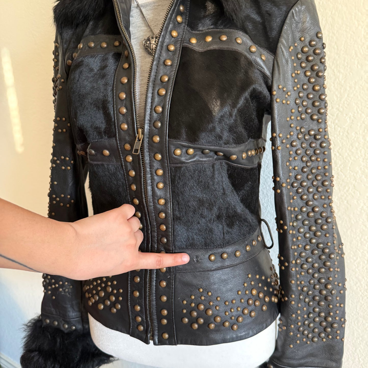 Vintage Cache studded jacket