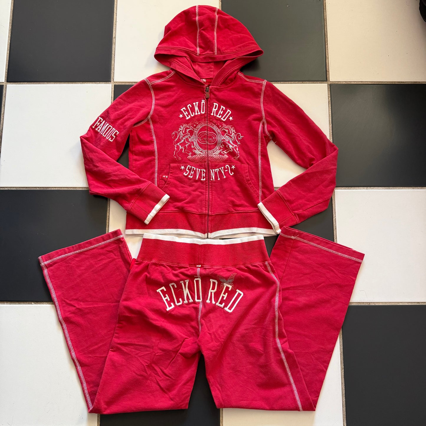 Ecko Red y2k red tracksuit