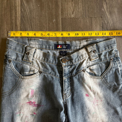Erica’s faded mid rise jeans