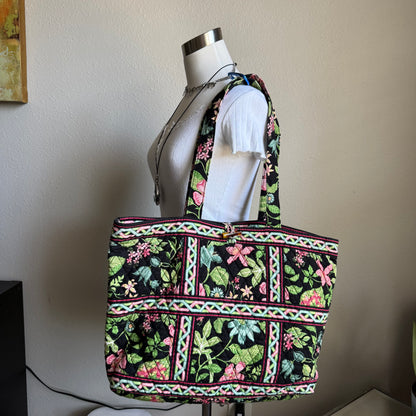 Vera Bradley botanical tote bag
