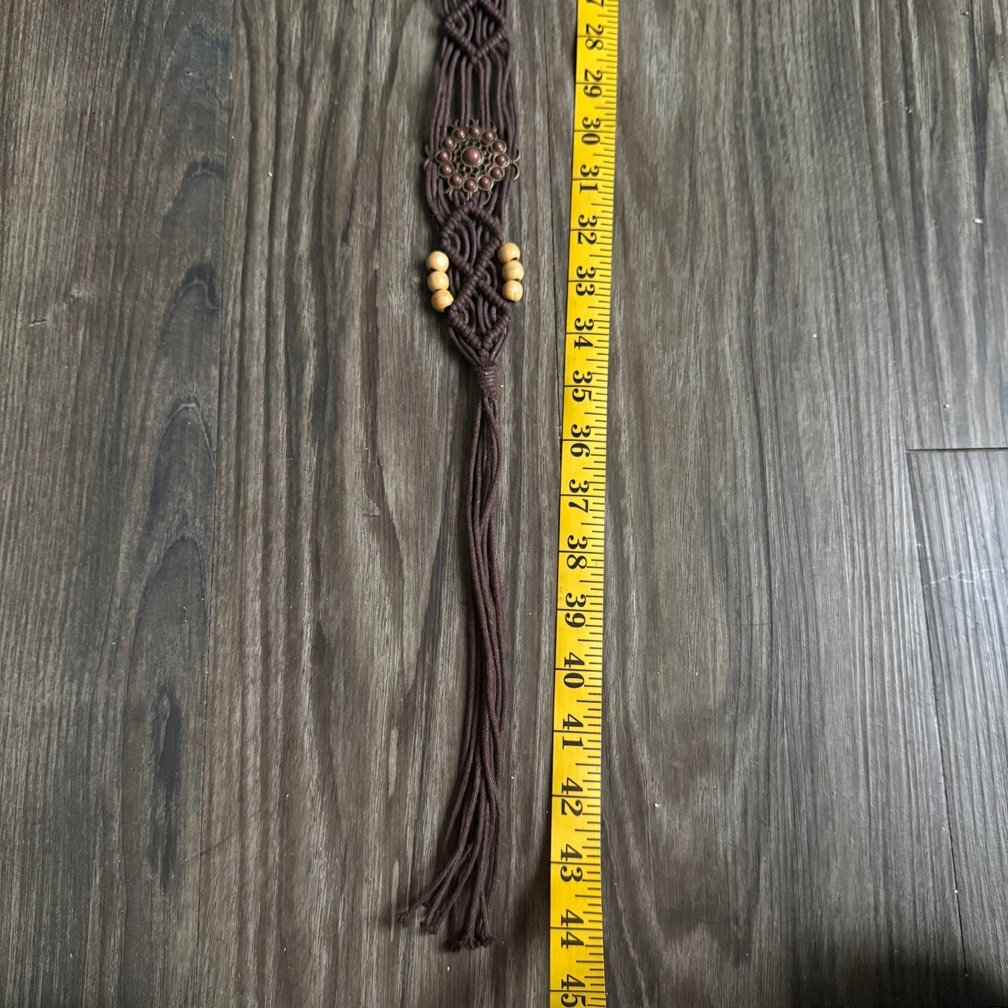 2000s brown beaded belt