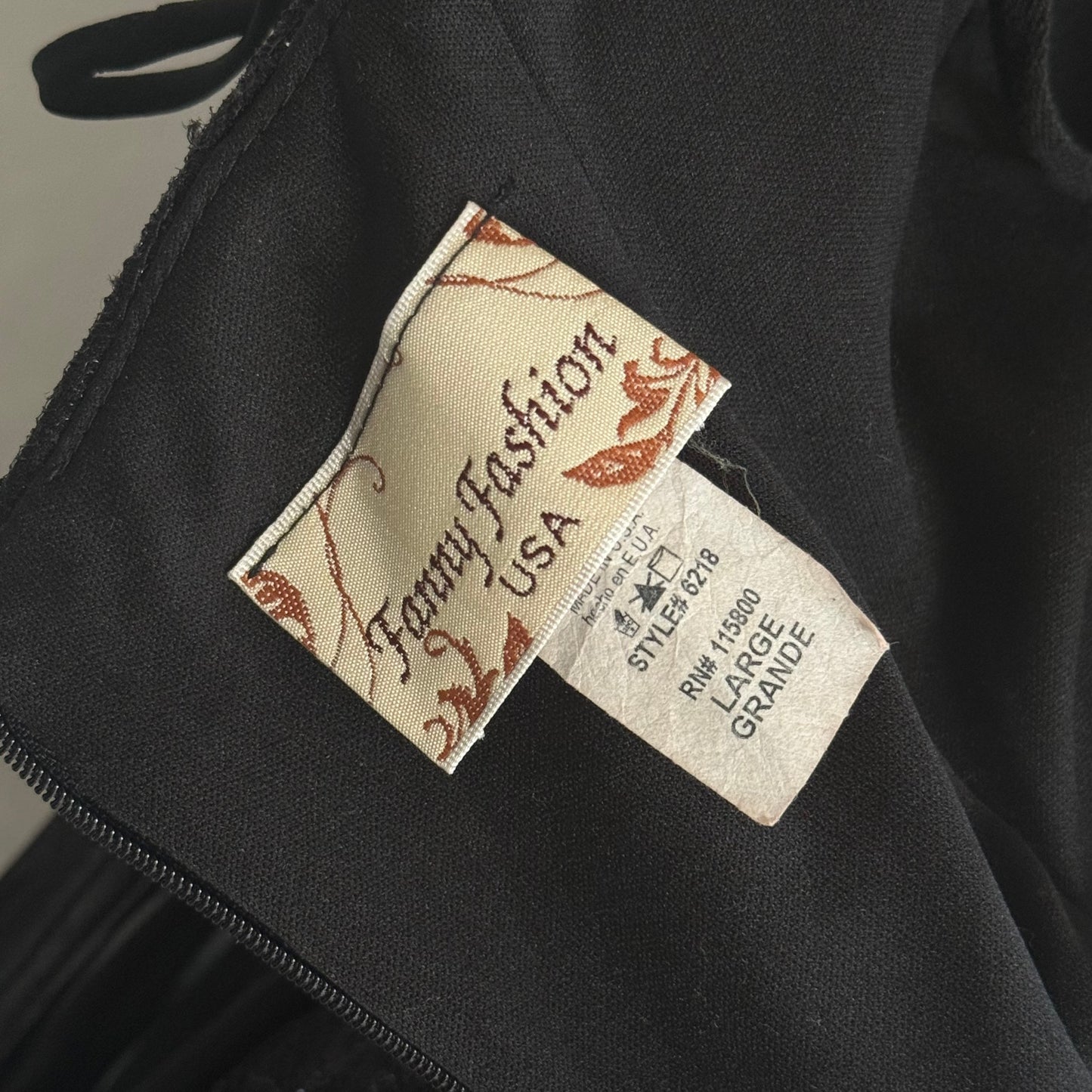 2000s black glitter ruffle dress