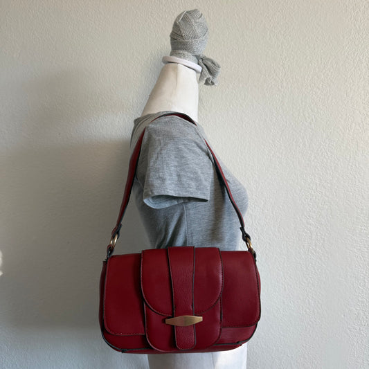 Red shoulder bag