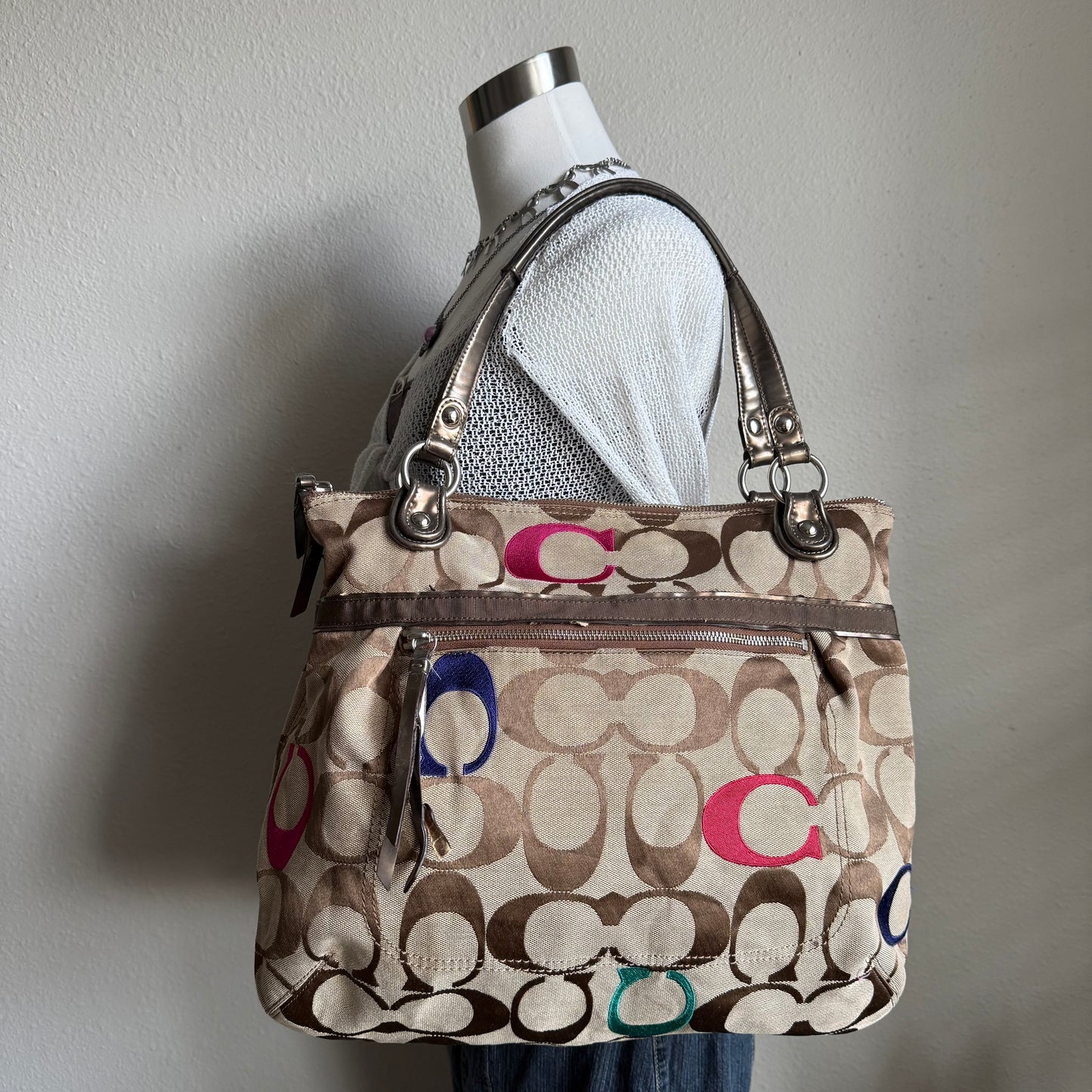 Coach Poppy signature canvas tote