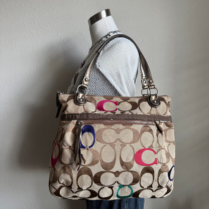 Coach Poppy signature canvas tote