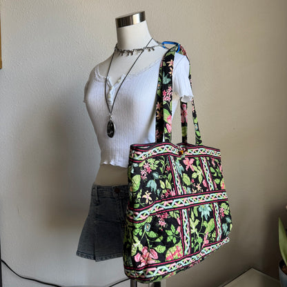 Vera Bradley botanical tote bag