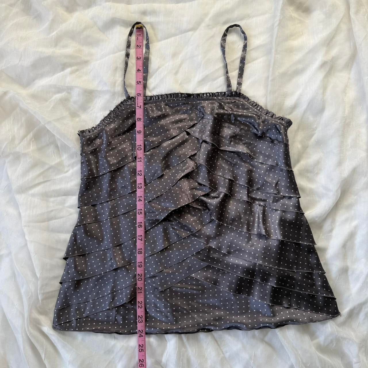 Ruffled polka dot cami