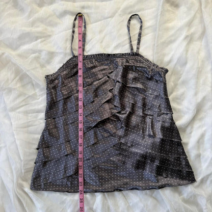Ruffled polka dot cami