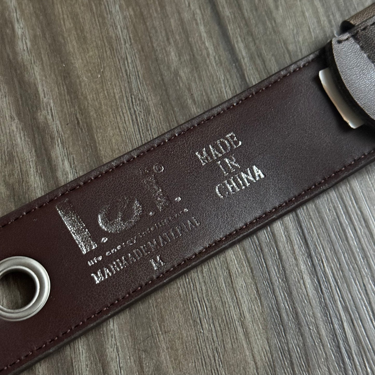 LEI grommet stud belt