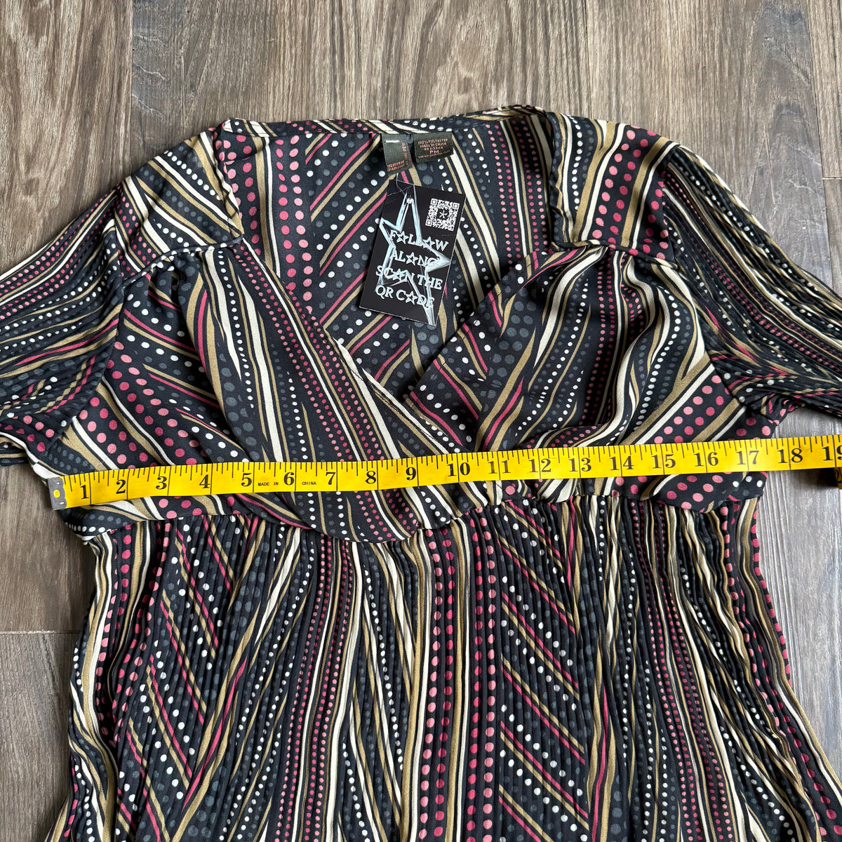 Serenade striped dotted top