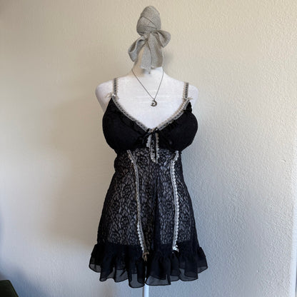 Black lingerie dress