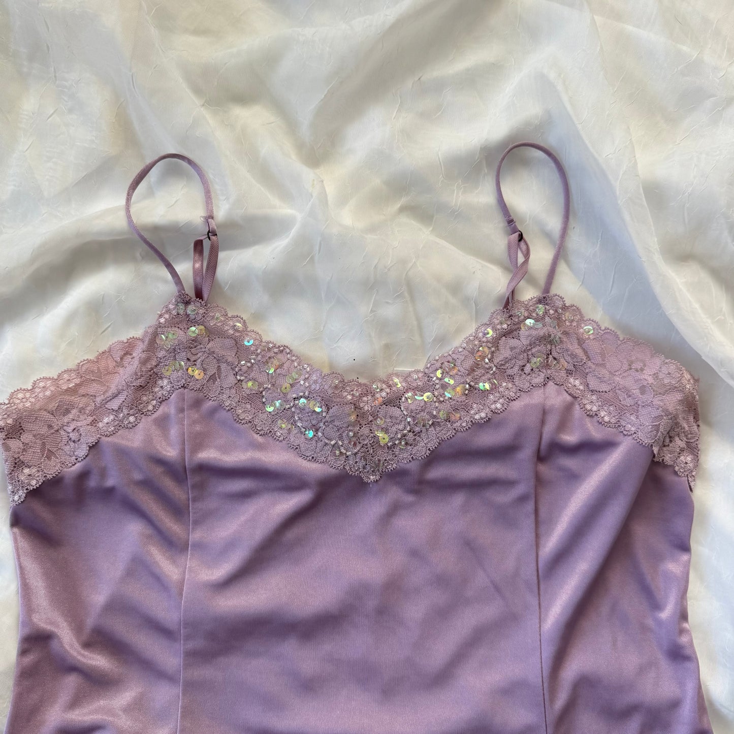 Fairy lilac purple sequin cami