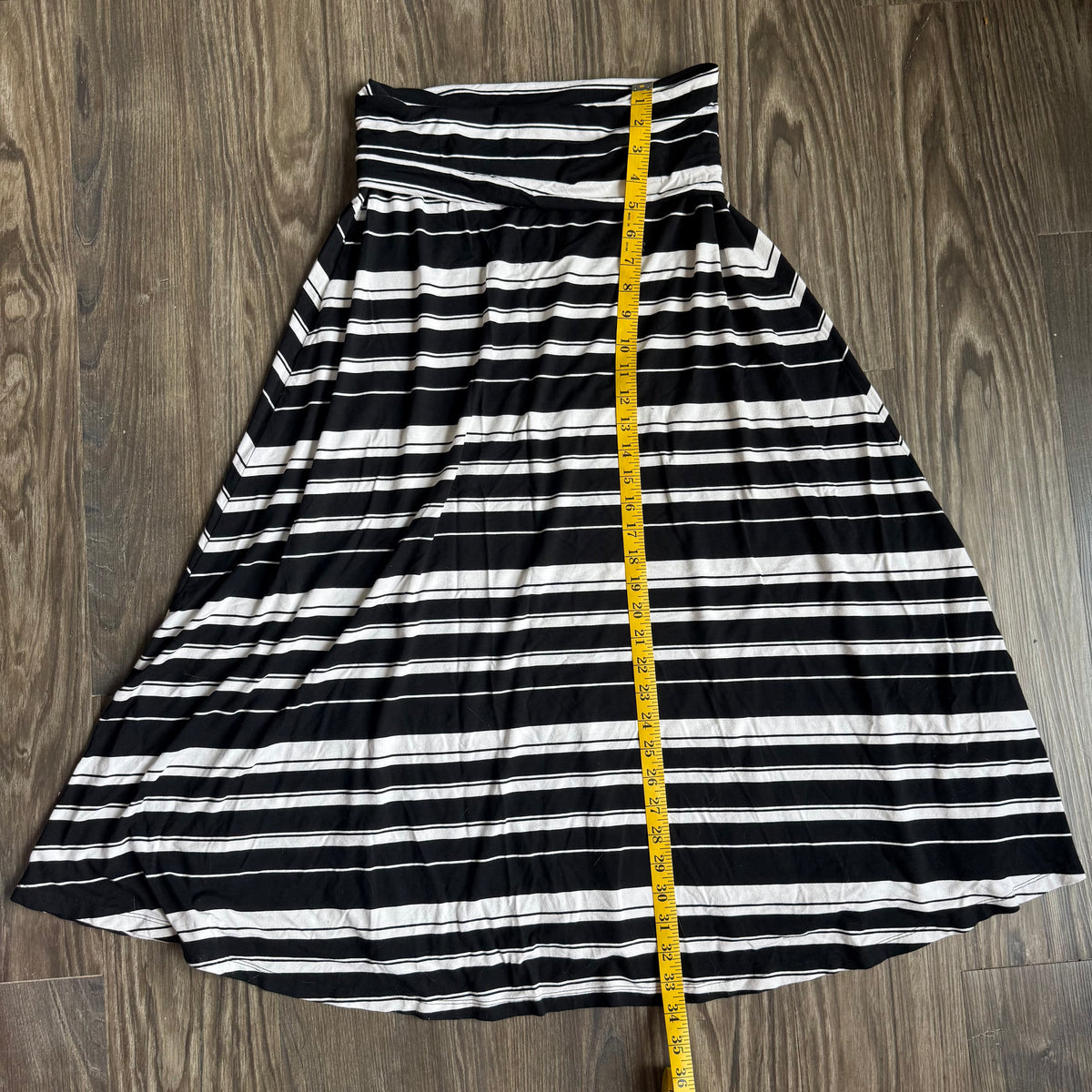Misty’s striped maxi skirt