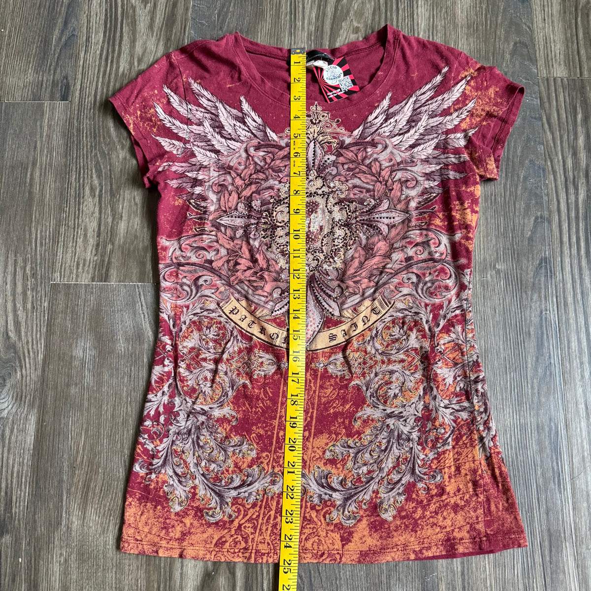 Angels grunge rhinestone top