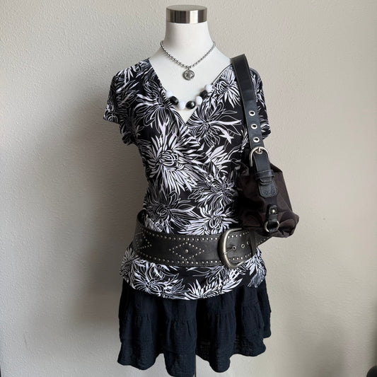 Bebe flower beaded top