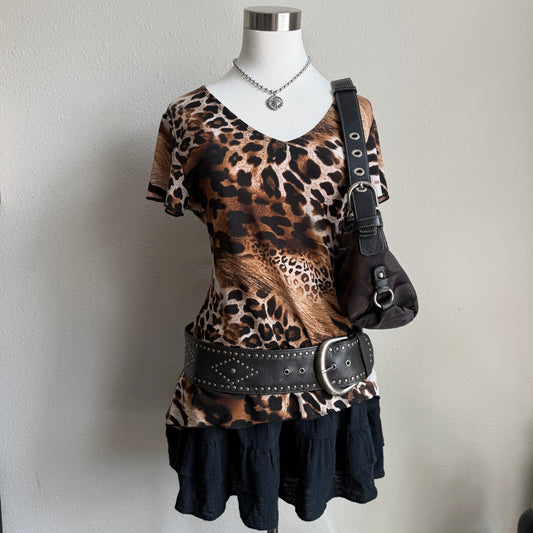 Leopard print flowy top
