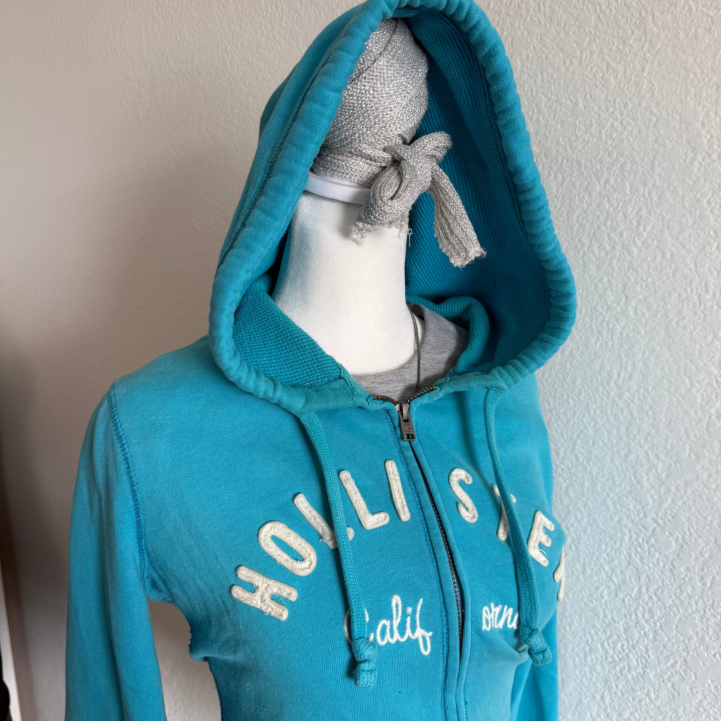 Hollister turquoise hoodie