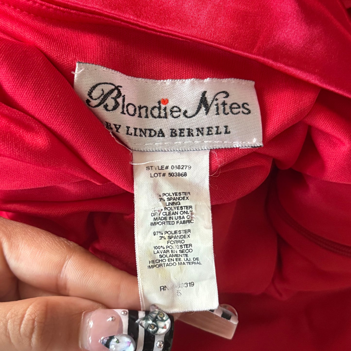 2000s red cocktail ruffle dress