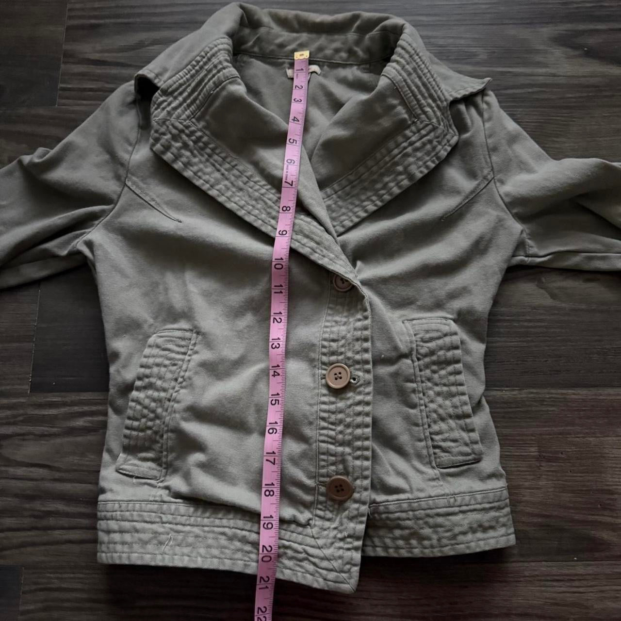 Matcha green button jacket