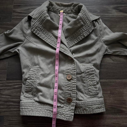 Matcha green button jacket