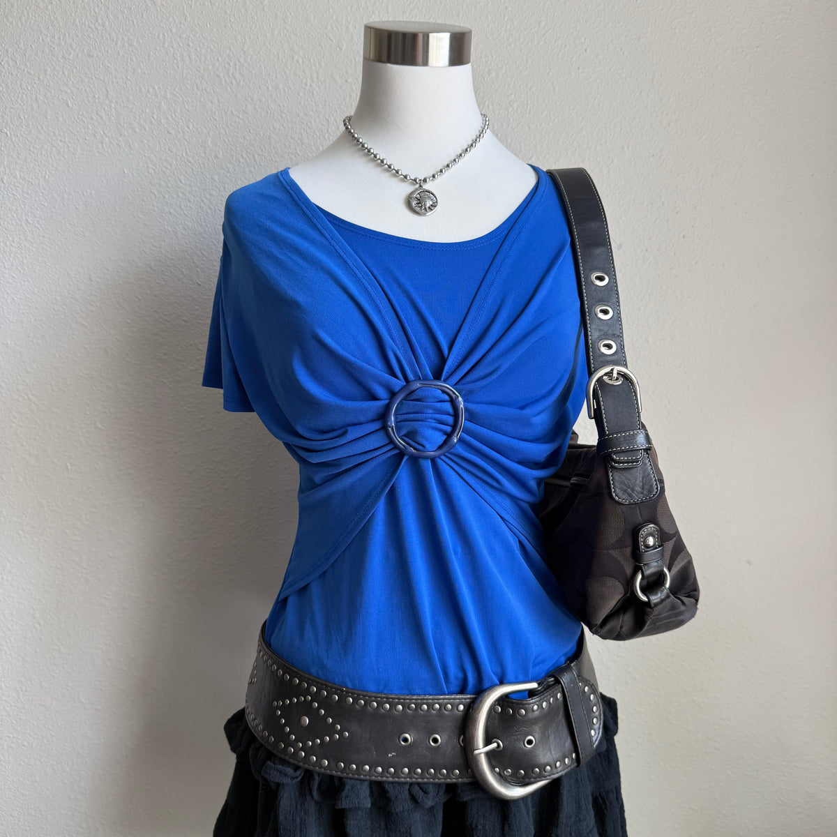 Molly’s blue circle top
