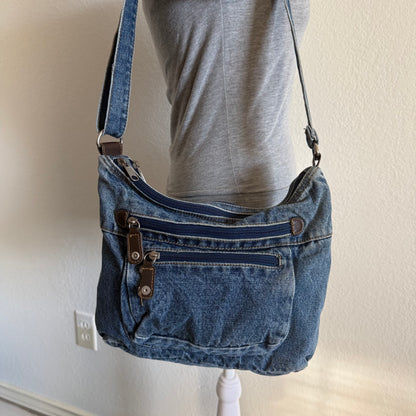 Denim crossbody bag