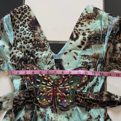 Caribbean Queen leopard butterfly dress