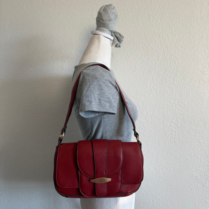 Red shoulder bag