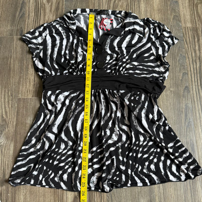Tiger print babydoll top