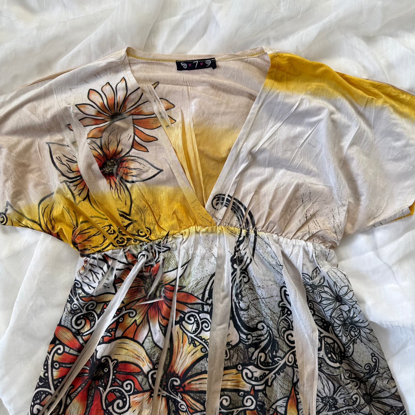 Summer boho babydoll top