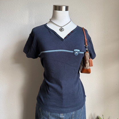 Aeropostale navy striped top