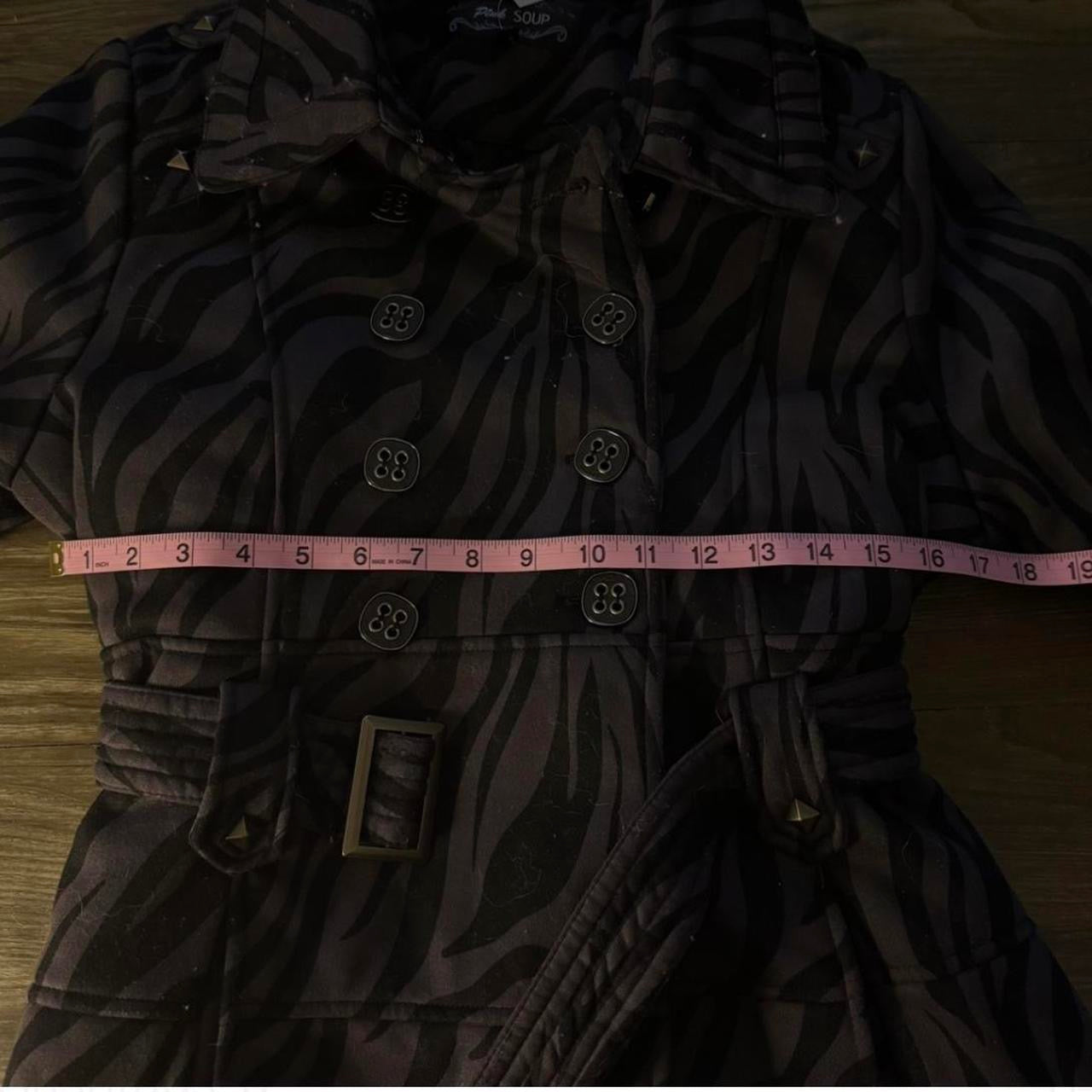 Zebra pea coat