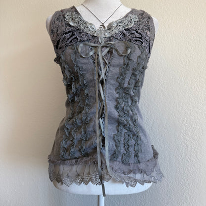 Fairy grunge ruffle top