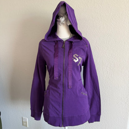 Studded y2k zip up hoodie