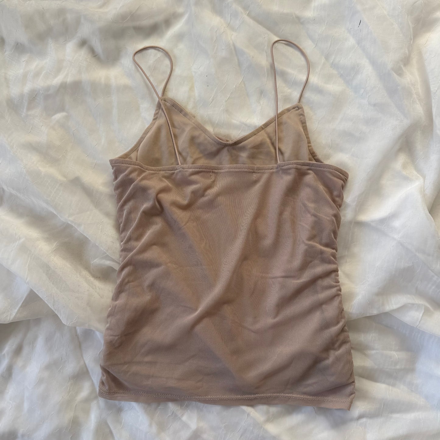 Beige cinched cami