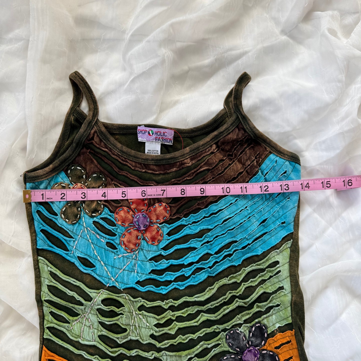 Flower boho cami top