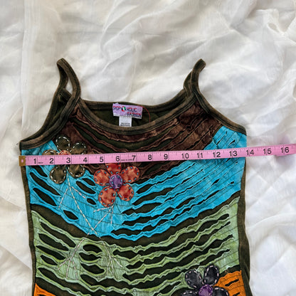 Flower boho cami top