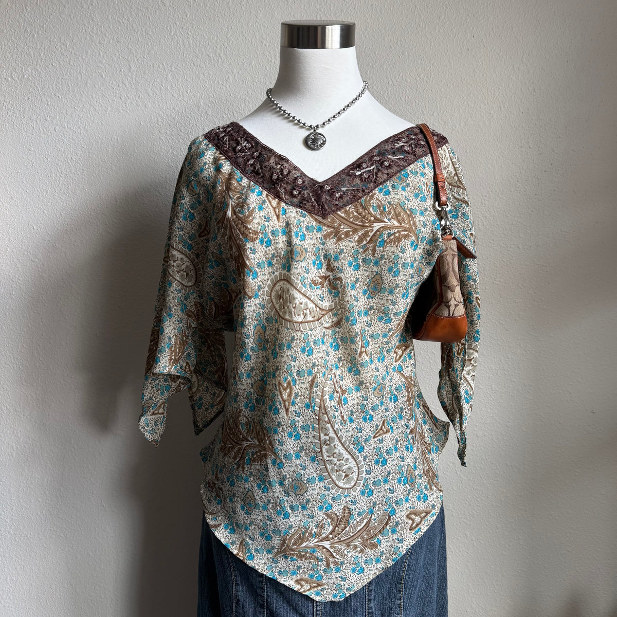Forever paisley flared top
