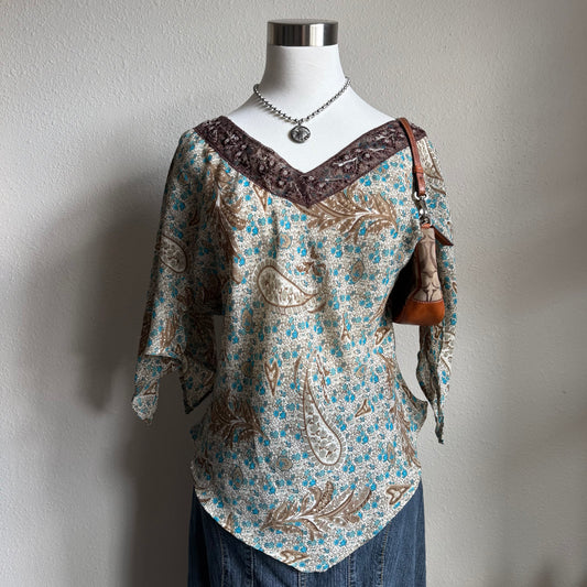 Forever paisley flared top