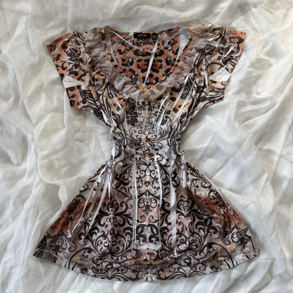 mcbling cheetah print top