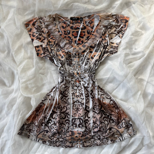 mcbling cheetah print top