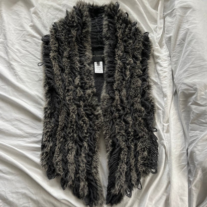 Fur grunge vest