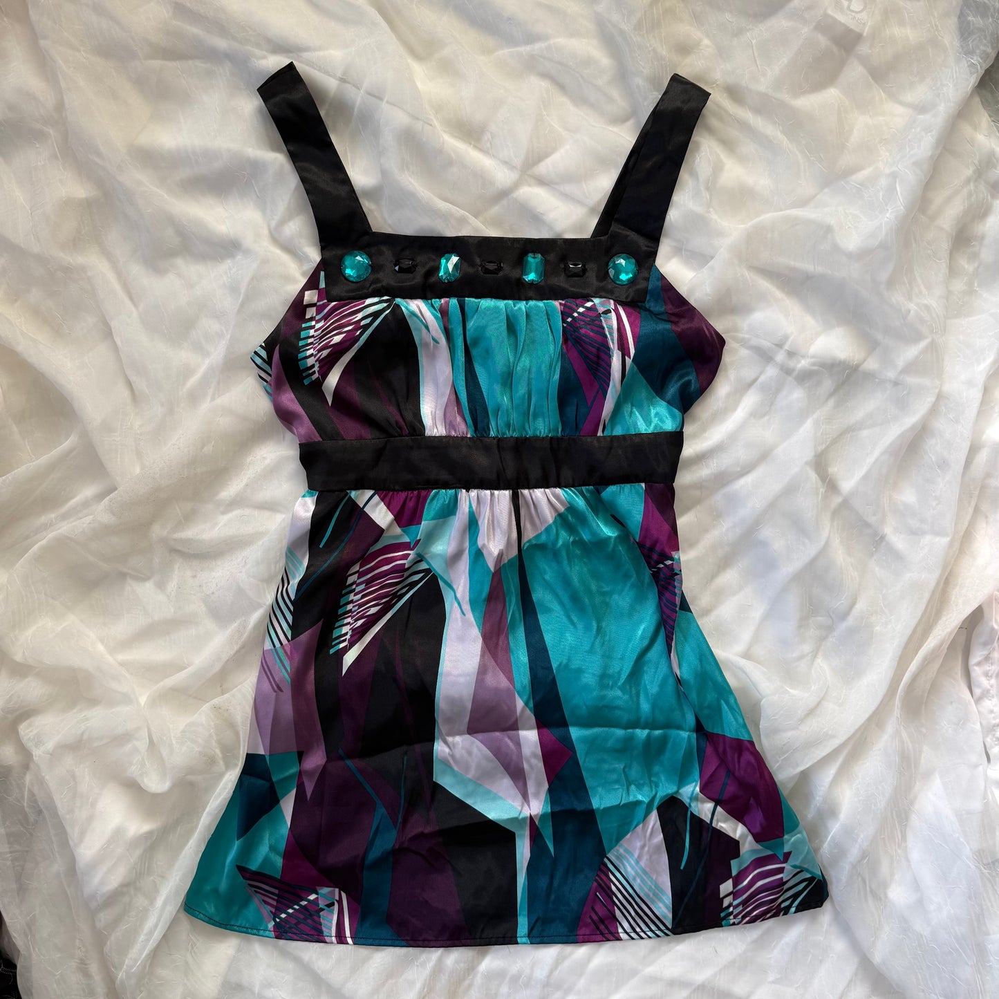 Abstract retro cami top